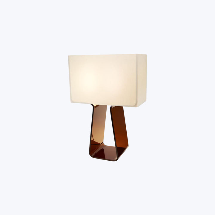 Tube Top Two Light Table Lamp White / Charcoal