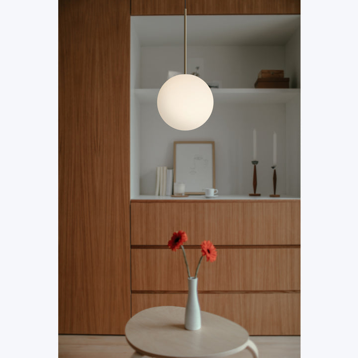 Bola Sphere LED Pendant 10" Diameter / Brass