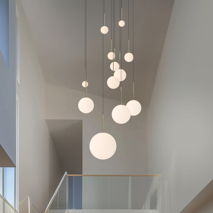 Bola Sphere LED Pendant Brass / 16" Diameter