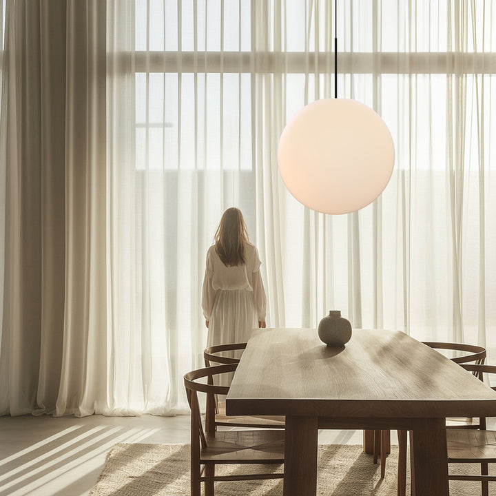 Bola Sphere LED Pendant 24.5" Diameter / Black