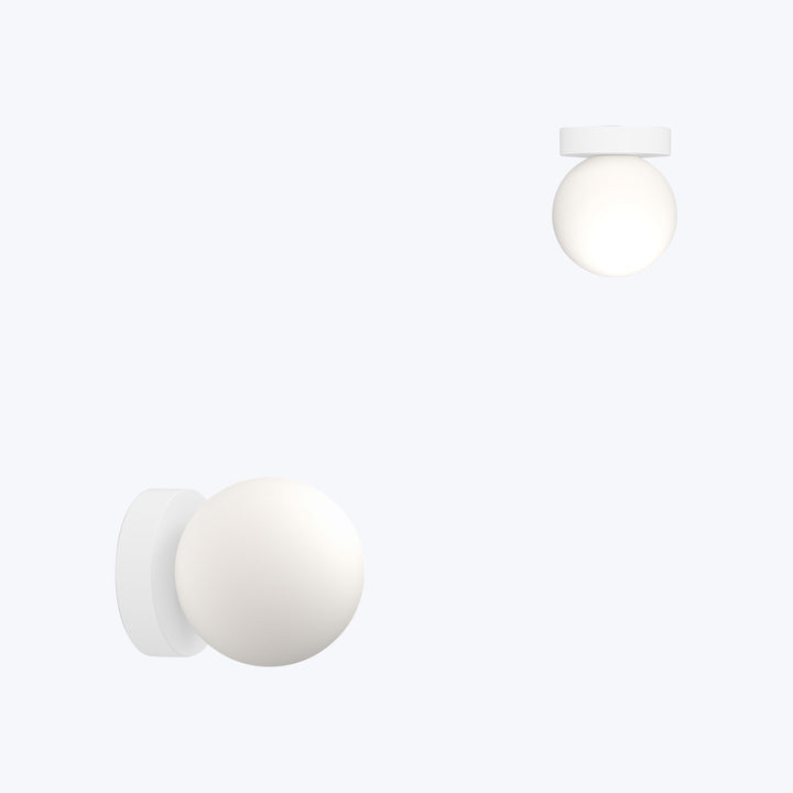 Bola LED Wall/Ceiling Lamp 6" Diameter / White