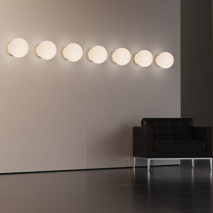 Bola LED Wall/Ceiling Lamp 8" Diameter / Brass