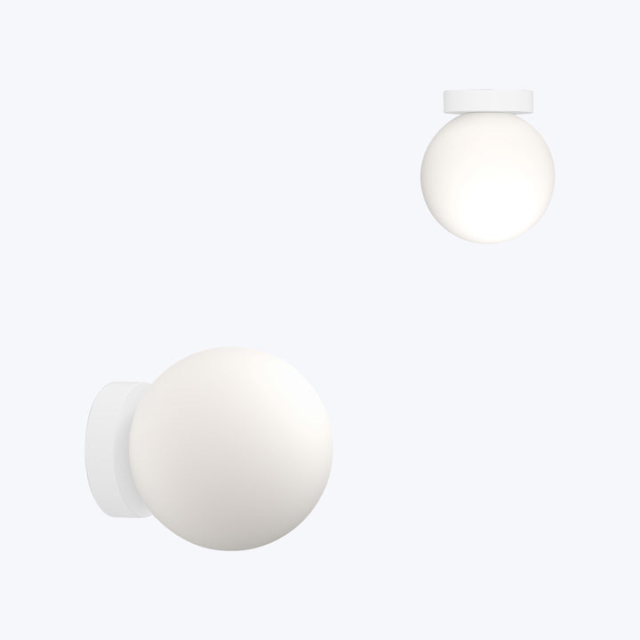 Bola LED Wall/Ceiling Lamp 8" Diameter / White