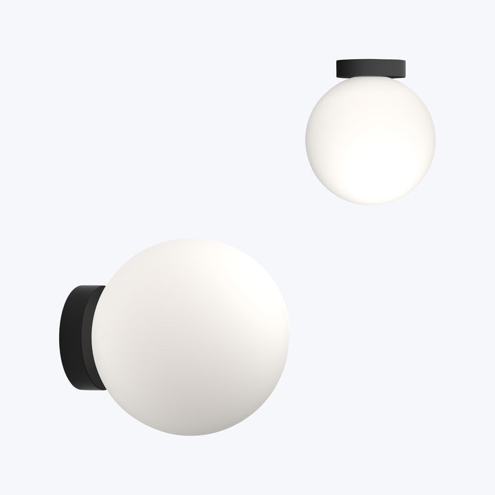 Bola LED Wall/Ceiling Lamp 10" Diameter / Black