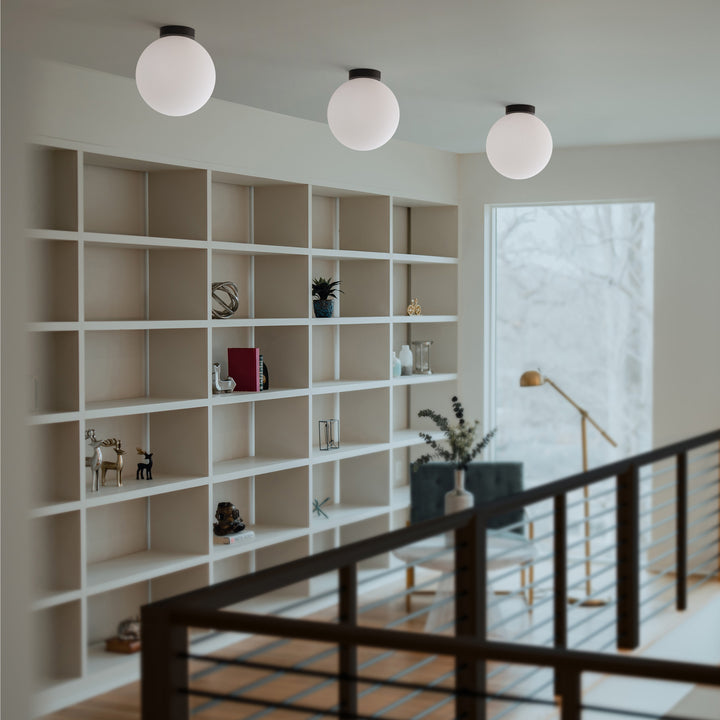 Bola LED Wall/Ceiling Lamp 10" Diameter / Black