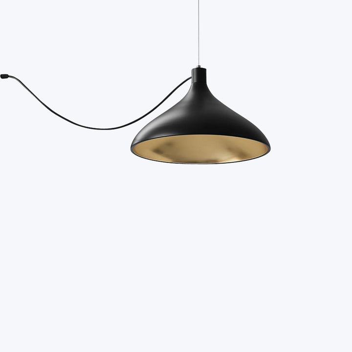Swell LED String Pendant Wide / Black / Brass