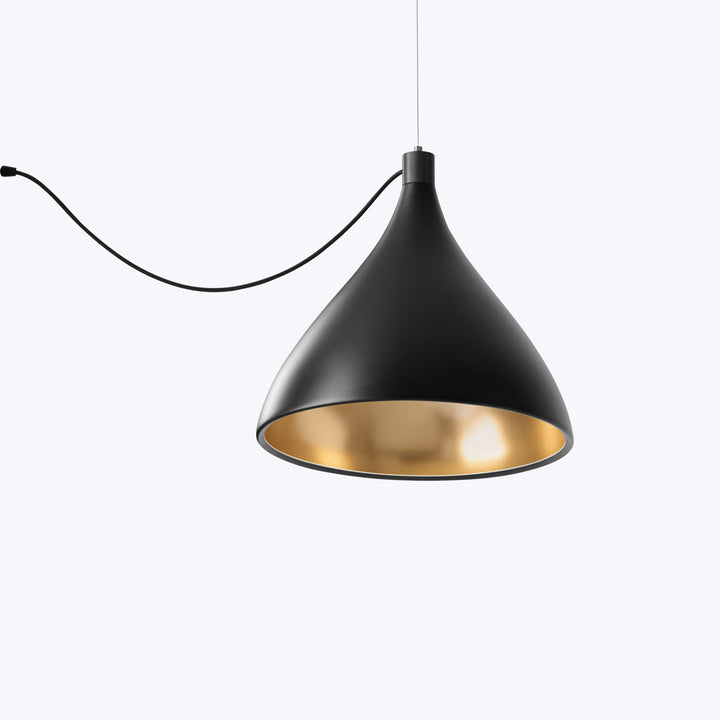 Swell LED String Pendant XL Medium / Black / Brass