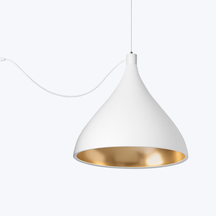 Swell LED String Pendant XL Medium / White / Brass