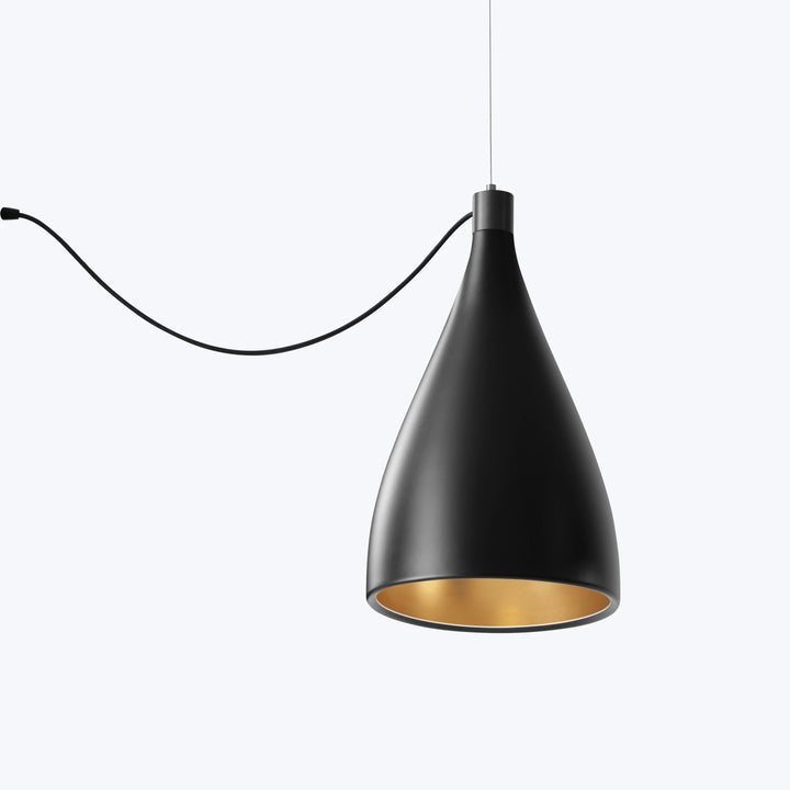 Swell LED String Pendant XL Narrow / Black / Brass