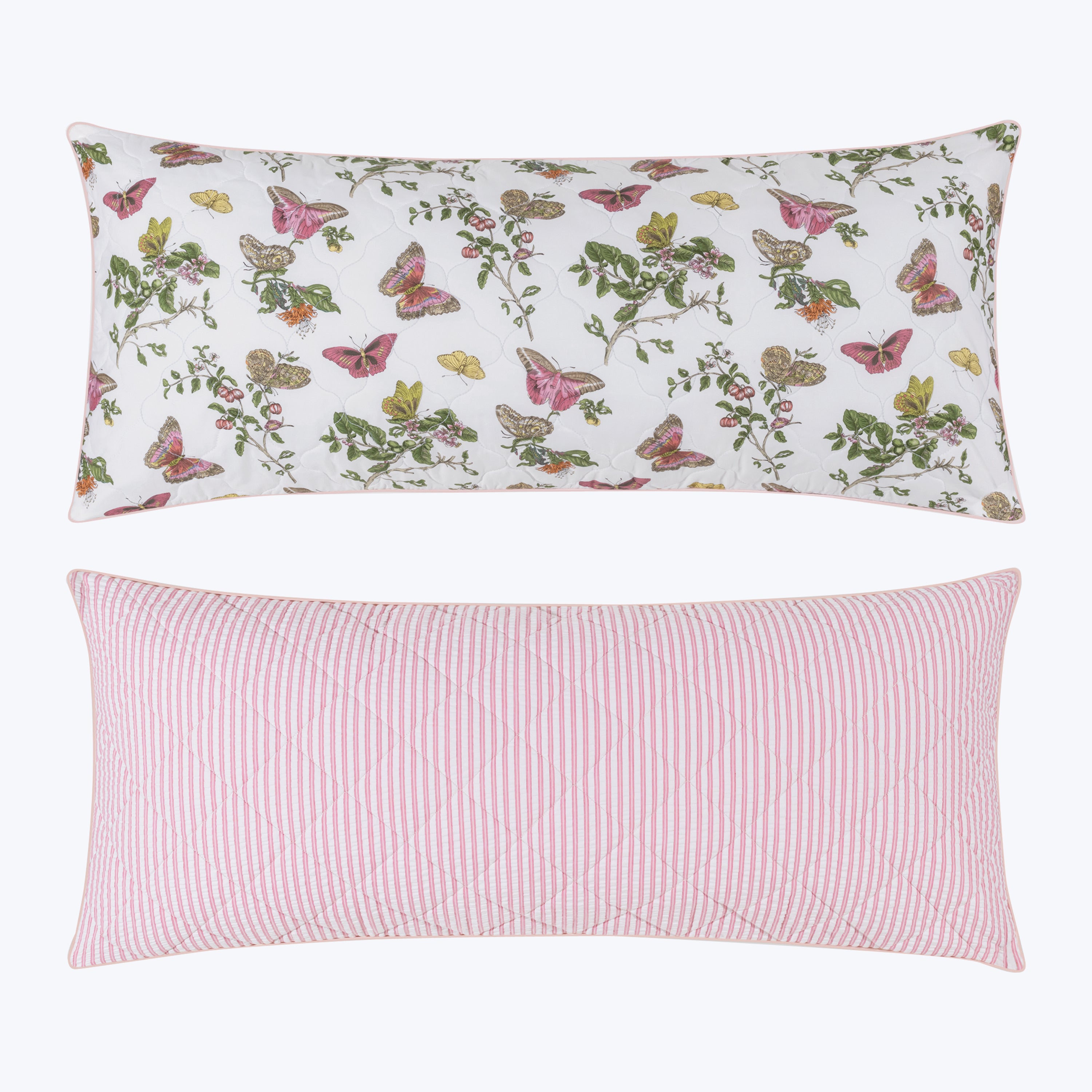 Reversible Baudin Butterfly Quilted Lumbar Pillow