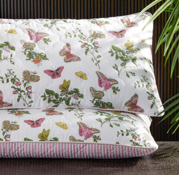 Reversible Baudin Butterfly Quilted Lumbar Pillow