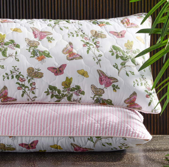 Reversible Baudin Butterfly Quilted Lumbar Pillow