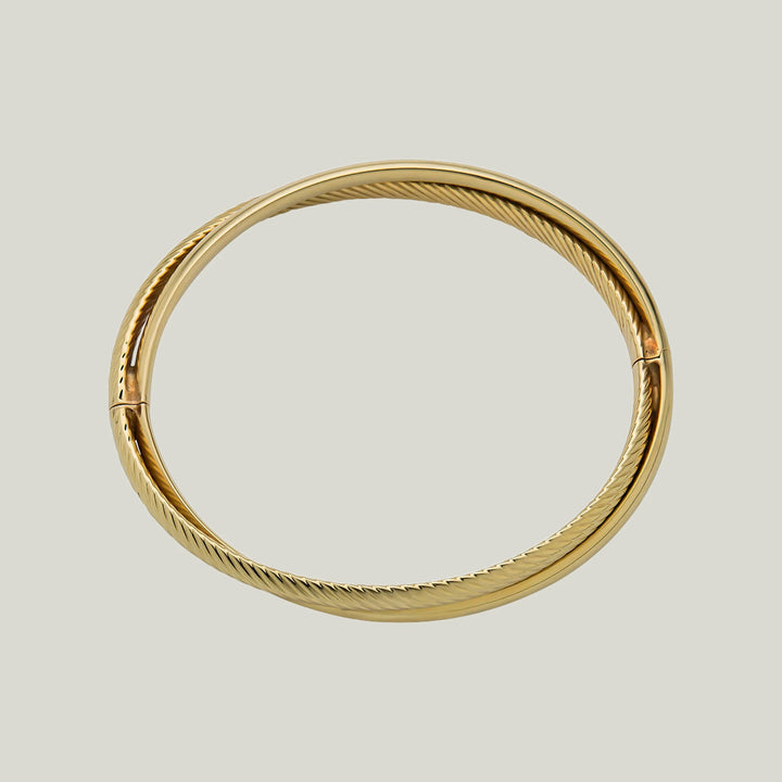 14KYG Interlocking Double Bangle