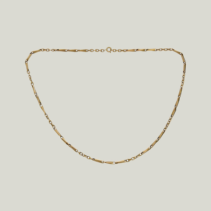 Antique 18KYG Mixed Link Chain Necklace