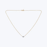 Plat/14KYG 0.54 ct. Moval Diamond Pendant