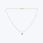 18KYG/14KYG 0.40 ct. OEC Diam Bezel Pendant