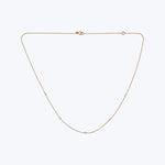 18KYG .87ctw Diam Briolette Station Necklace