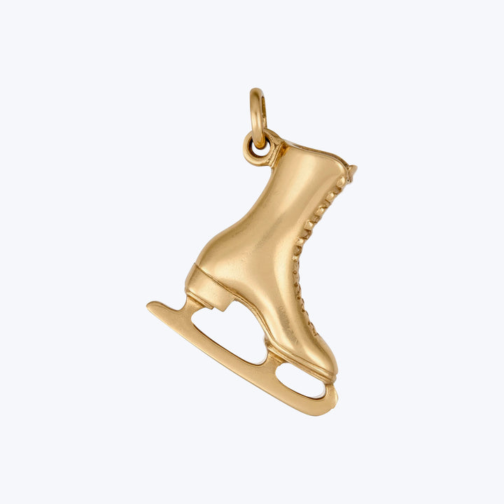 Vintage 14KYG Ice Skate Charm