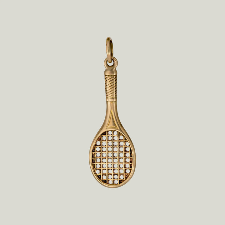 Vintage 14KYG Tennis Racket Charm