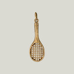 Vintage 14KYG Tennis Racket Charm