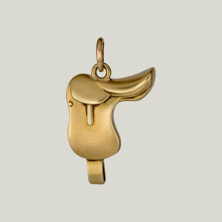 Vintage 14KYG Saddle Charm