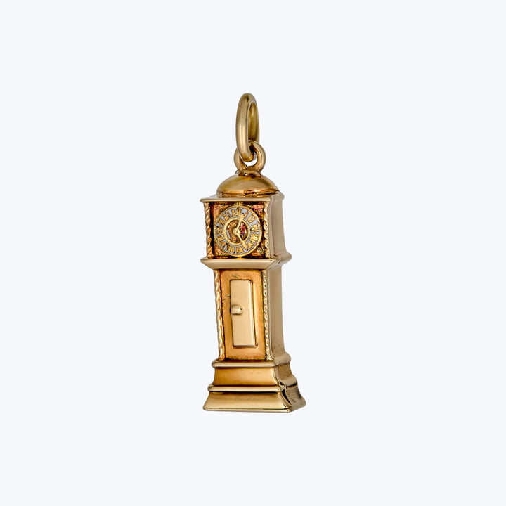 Vintage 14KYG Grandfather Clock Charm