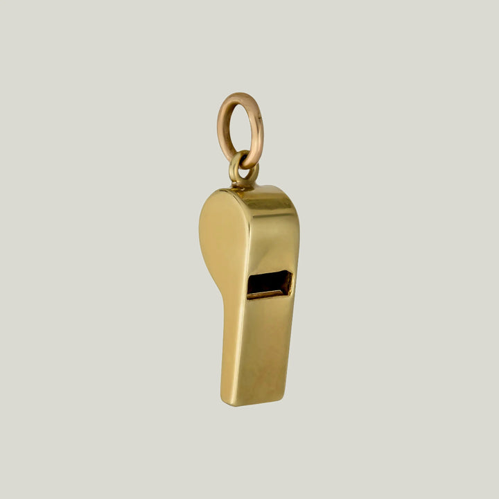 Vintage 14KYG Whistle Charm