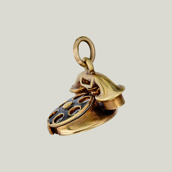 Vintage 14KYG "I Love U" Phone Charm