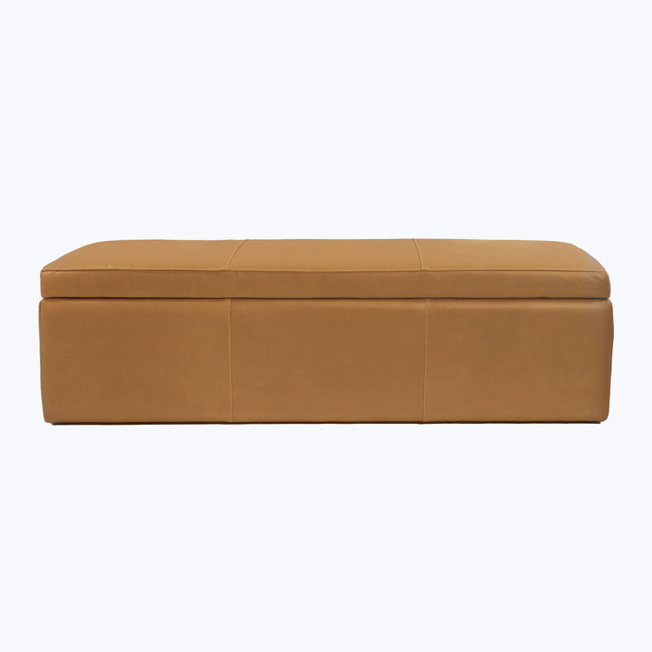Orchard Leather Storage Ottoman
