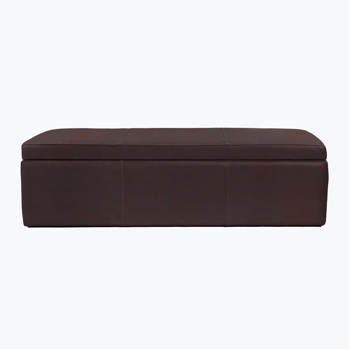 Orchard Leather Storage Ottoman