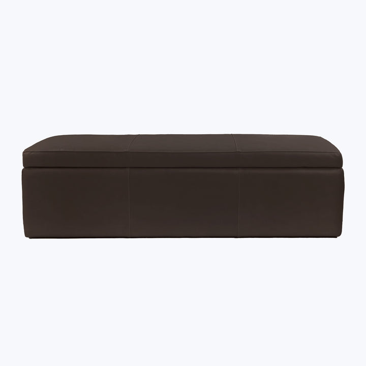 Orchard Leather Storage Ottoman