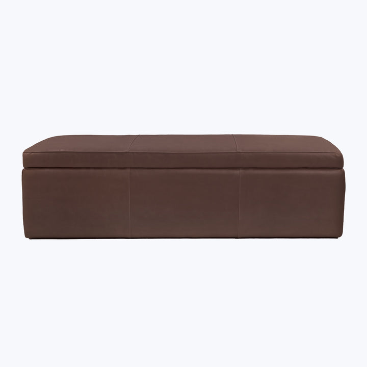 Orchard Leather Storage Ottoman