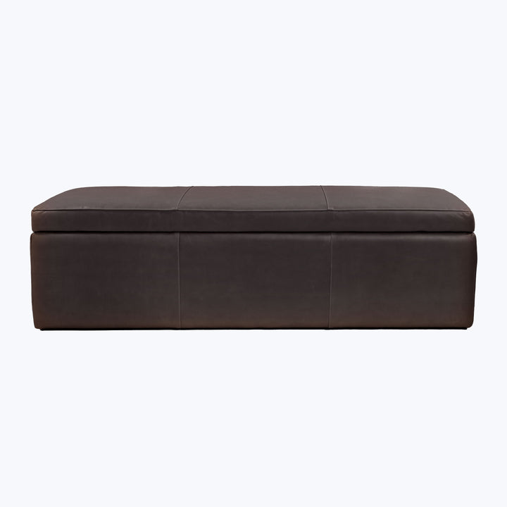Orchard Leather Storage Ottoman