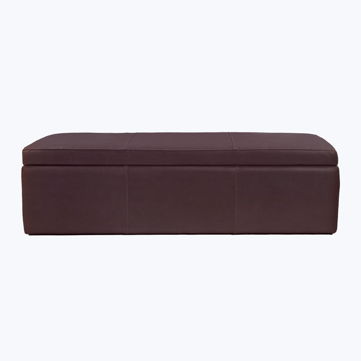 Orchard Leather Storage Ottoman