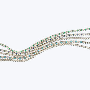Diamond + Emerald Heart Tennis Necklace - hover