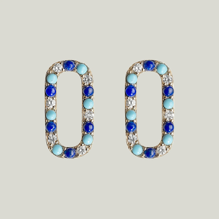 Diamond/Lapis/Turquoise Small Gemstone Add On Links