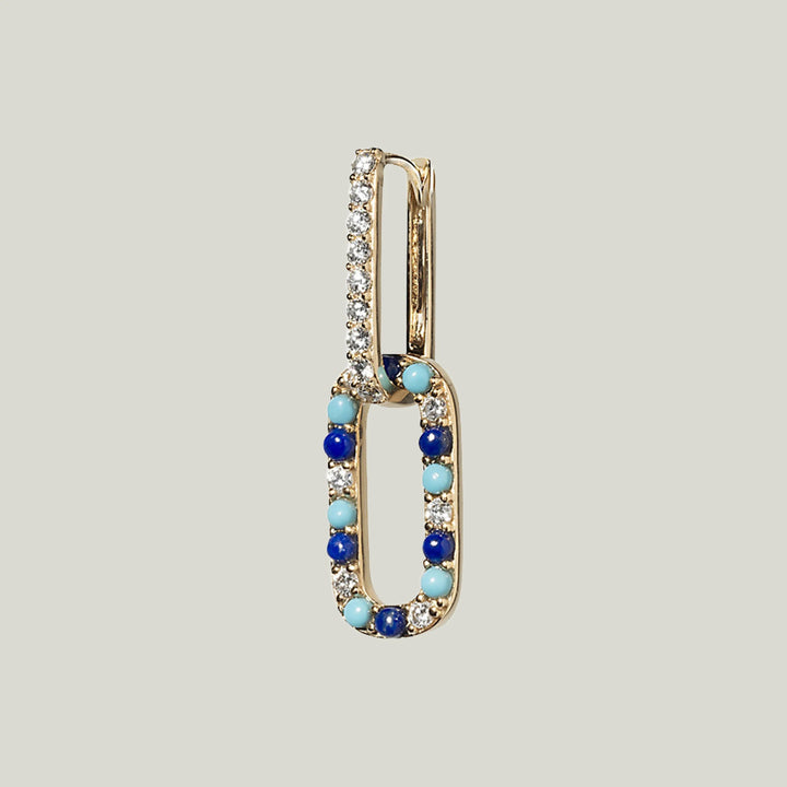 Diamond/Lapis/Turquoise Small Gemstone Add On Links