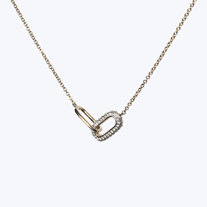 Mini Diamond + Gold Legend Linked Necklace