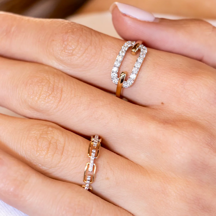 Baby Paperclip Chain Ring