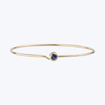 Large Blue Sapphire Full Circle Wire Bangle