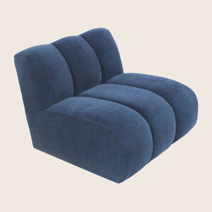 Grove Street Armless Chair Athens, Textured Velvet / Ink - hover