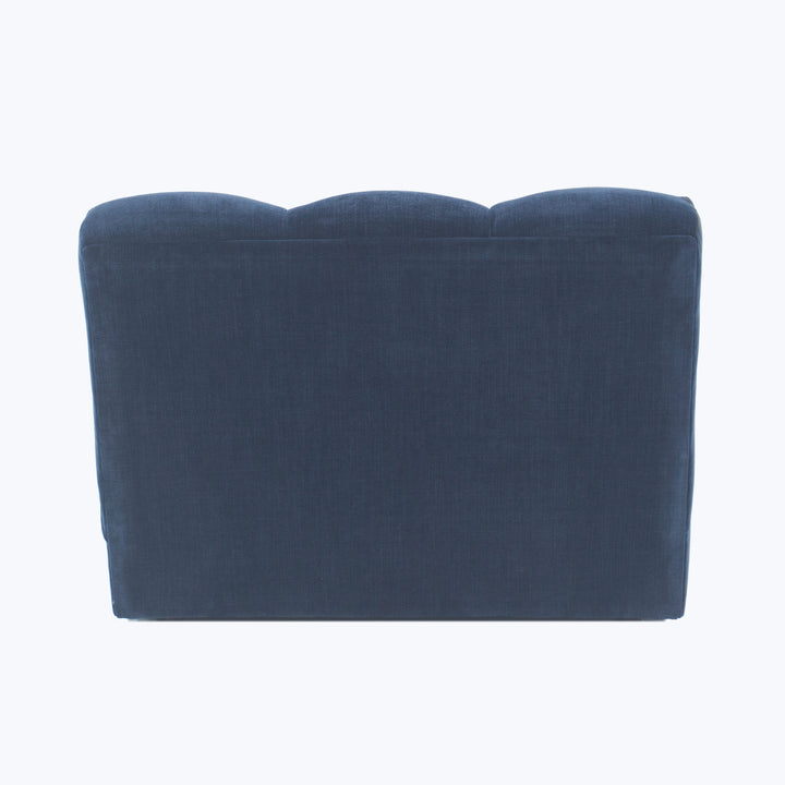 Grove Street Armless Chair Athens, Textured Velvet / Ink