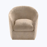 Hudson Swivel Chair Athens, Textured Velvet / Biscotti