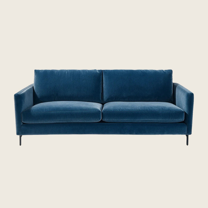 Hannah Two-Seat Sofa, Black Leg