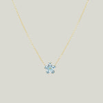 Mini Classic Aquamarine Forget-Me-Not Necklace
