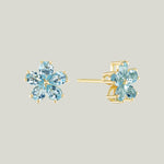 Mini Classic Aquamarine Forget-Me-Not Earrings