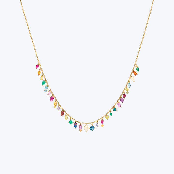 No Diamond EP Collar Necklace, Rainbow, 18"