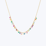 No Diamond EP Collar Necklace, Rainbow, 18"