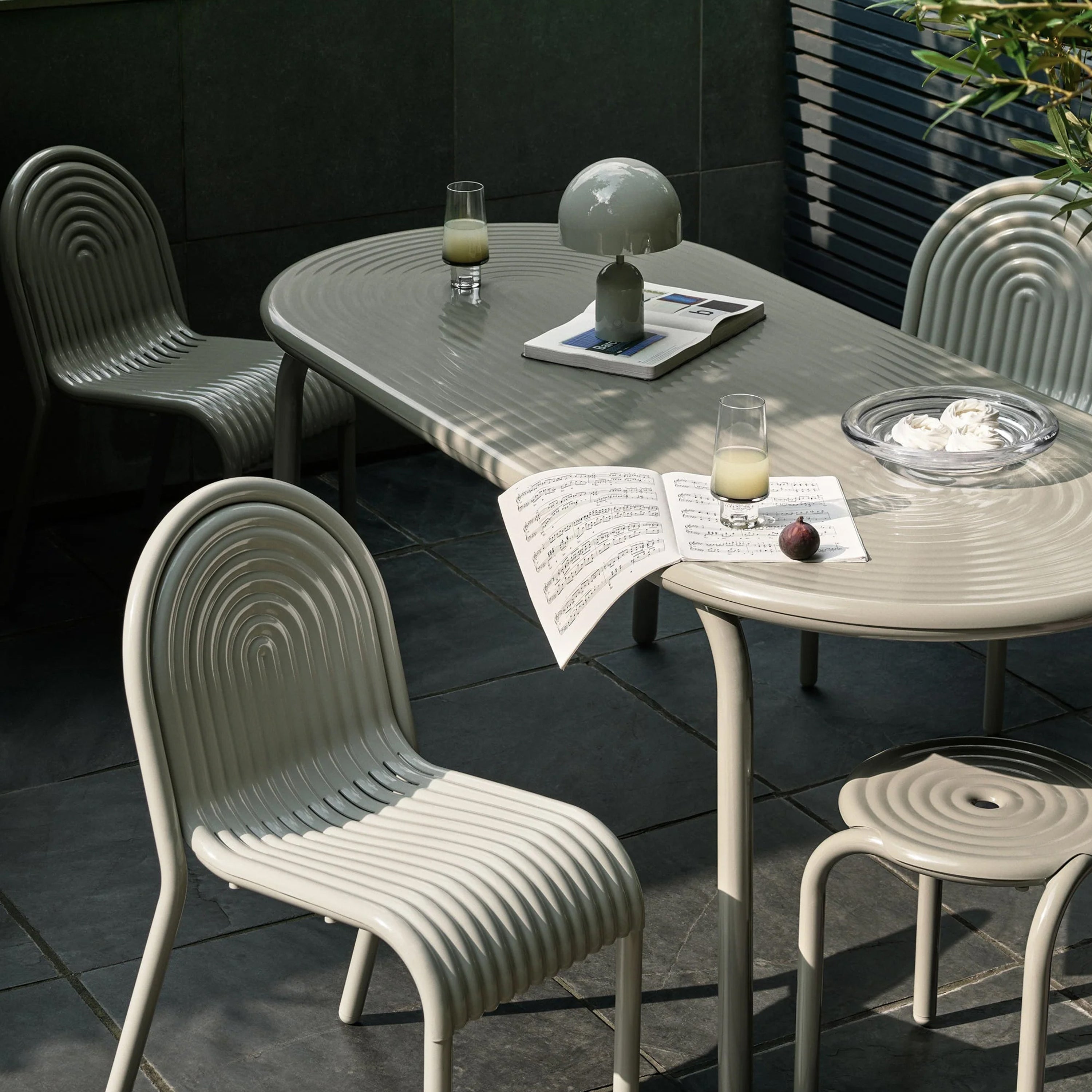 Groove Outdoor Dining Side Chair - Thumbnail 5