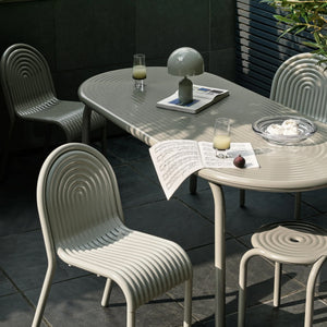Groove Outdoor Dining Side Chair Putty - hover